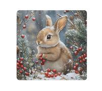 Rabbit (46) Camera Wrap Cloth, Squares Magic Self-Adhesive Cloth for Lens Camera Anti-Scratch Lens Protector Makeup Wrap Cloth Bag 13.8" x 13.8"