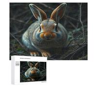 Rabbit 500 Piece Jigsaw Puzzles Adults Kids Paisaje Edificio Jigsaws Dining Room Decor Accent Whimsical Challenging Puzzle Stress Relief 500 PCS