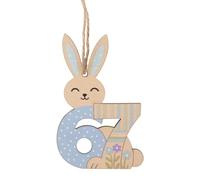 Rabbit - 67 Wooden Tags with Numbers - s Easter Rabbit Tree Tags | for Parties, Walls, Holiday Homes, Kitchens, Outdoors, Gardens and