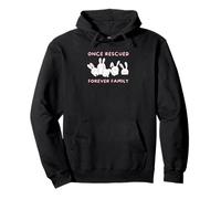 Rabbit Adoption, Once Rescued Forever Family Pullover Hoodie