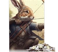 Rabbit Adventurers Animal Jigsaw Puzzles Puzzles for Adults Kids. 1000 Pieces Whimsical Challenge Toy Educational Games Home Decoration for Adults& Kids Age 14 Years Up 1000pcs (75x50cm)