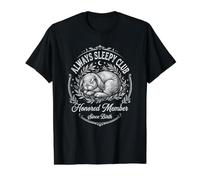 Rabbit Always Sleepy Club Nap Lover Value Graphic T-Shirt, Men, Black, S