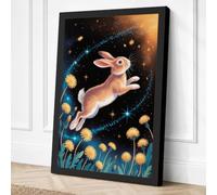 Rabbit Among the Stars Canvas Wall Art Print 30x20 Inch (76 x 51 cm)