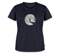 Rabbit and Full Moon Cute Animals Women’s Premium T-Shirt Navy
