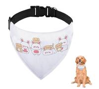 Rabbit and Puppy Pink Dog Bandana with Adjustable Strap D Ring Dog Neckerchief Pet Bibs Triangle Pet Scarves Clothing& Accessories for Dogs Puppy Dogs Cats Decor Machine Washable