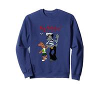Rabbit and Wolf Motif Sailor Retro Design Wolk i Sajez Sweatshirt