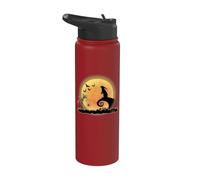 Rabbit Animal and Moon Scary Funny Halloween Costume Stainless Steel Insulated Water Bottle