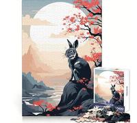 Rabbit Animal Japan Vibes Jigsaw Puzzles for Teenagers 1000 Piece Thought Toy Calm Escape Precise Edge Amazing Present (38x52cm)