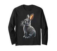 Rabbit Animal Lover Illustration Motif Rabbit Long Sleeve T-Shirt
