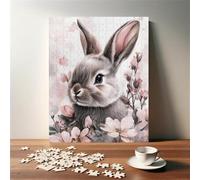 Rabbit Animals Flowers Jigsaw Puzzles for Adults 100 Challenging & Brainteasing Adults Jigsaws Puzzle Puzzle Games Jigsaw Puzzle 100 Pieces