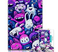 Rabbit Art 1000 Piece Jigsaw Puzzles for Teenagers,Help The Brain Exercise Addictive Toys to Cultivate Patience Unique Challenge Game 38x26cm