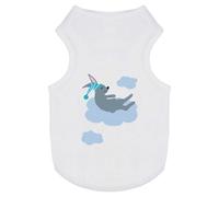 'Rabbit Asleep Floating On A Cloud' Pet Dog/Cat T-Shirt (PT00135975)