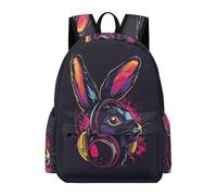 Rabbit Backpack for Girls, Kids Cute Kindergarten Daycare Children's Rucksack Animal Bunny School Bag for Travel