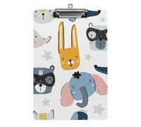 Rabbit Bear Clipboard Standard A4 Letter Size Clip Boards for School Office Restaurants