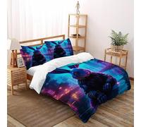 Rabbit Bedding Set for Ultra Soft Reversible Animal Quilt Covers 3 Piece for Children Teens And Adults -2 Pillow Shams, Double（200x200cm）