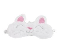 Rabbit Blindfold Plush Sleeping Eye Mask for Travel and Trains | Cute White Plush Design, Skin-friendly Feel, Relieves Eye Pressure, Fits Most Head Sizes, for Women