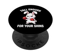 Rabbit Boxing Tall Enough For Your Shins Funny Bunny PopSockets Adhesive PopGrip