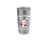 Rabbit Boxing Tall Enough for Your Shins Funny Bunny Stainless Steel Insulated Tumbler