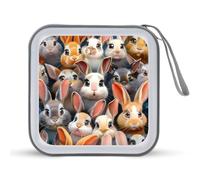 Rabbit Bunny CD Case Portable DVD Storage Small CD Holder Organizer for Home Travel