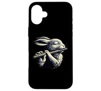 Rabbit Bunny Playing Flute Musician Rabbits Lover Case for iPhone 16 Plus