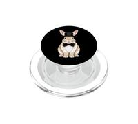 Rabbit Bunny Wearing A Hat And Bowtie PopSockets PopGrip for MagSafe