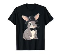Rabbit Bunny Wearing A Hat And Bowtie T-Shirt
