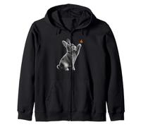 Rabbit Butterfly Nature Lover Bunny Zip Hoodie