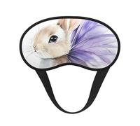 Rabbit Butterfly Wings Blackout Sleep Mask - Soft Adjustable Eye Mask for Full Light Blocking, Deep Sleep, Travel & Relaxation