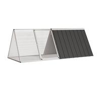 Rabbit Cage Anthracite Galvanised Steel 302.5x80.5x71cm with Extension Large Run