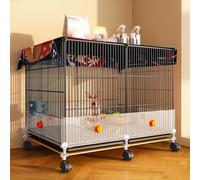 Rabbit Cage, Bunny Cage Indoor with Pull-Out Trays & Urine-Proof Baffle, Guinea Pig Cage Bold Metal Wire Netting Villa, Small Animals House for Ferret, Chinchilla