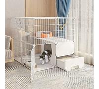Rabbit Cage,Cat Cages - Indoor Cat Cage Cat Playpen Cat Enclosure for Balcony Detachable Metal Wire Indoor Diy Kennels Crate Ferret Cage Guinea Pig Cages Cat Crate - Ideal for Small Animals