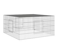 Rabbit Cage Galvanised Iron Rabbit Enclosure Animal Cage Multi Sizes vidaXL