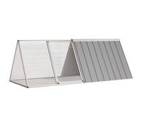 vidaXL Rabbit Cage Grey 201.5x80.5x71 cm Galvanised Steel
