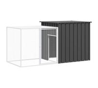 vidaXL Rabbit Cage Anthracite 200x91x100 cm Galvanised Steel