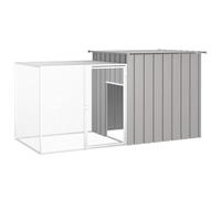 Rabbit Cage Galvanised Steel Outdoor Pet Rabbit Hutch Anthracite/Grey vidaXL
