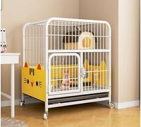 Rabbit Cage, Guinea Pig Cage with Leak-Proof Tray, Double-Layer Design, Spacious for 2 Rabbits, Easy Access and Cleaning, Durable Construction