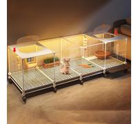 Rabbit Cage, Hedgehog Cage, Small Animal Cage, Easy to Clean and Move, Suitable for Indoor and Outdoor Use, Dimensions: