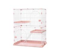 Rabbit Cage Indoor 2-Tier Metal with Platform and Ramp, Spacious Design for 2 Rabbits, Easy to Clean and Assemble
