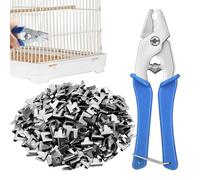 Rabbit Cage Lap - Durable Safe Wire Cage Sprayed Pliers with 300 Cage Clips, Cage Building Installation Tools for Bird, Hamster, Poultry and Rabbit Cages