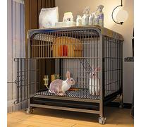 Rabbit Cage, Pet Game Fence, Rabbit Cage Cabin, Dog Game Fence with Large Tray, Portable Metal Wire Courtyard Fence, Cat Game Fence ()