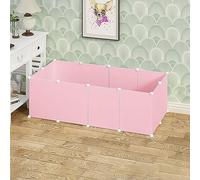 Rabbit Cage Pet Playpen Cat Cage Puppy Cage Guinea Pig Cage Playpen Diy Small Animal Cage,For Small Pet Cat Cat Puppy Rabbit Hedgehogs,Pink-12pcs