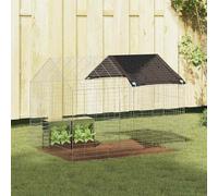 Rabbit Cage Silver 100 X 78 X 78 Cm Galvanised Steel
