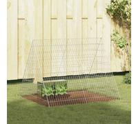 Rabbit Cage Silver Galvanised Steel Animal Habitat Outdoor Enclosure vidaXL