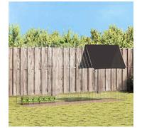 vidaXL Rabbit Cage Silver 400 x 100 x 210 cm Galvanised Steel, Silver