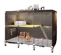 Rabbit Cage, Small Animal Playpen for Guinea Pigs, Guinea Pig Cage, Indoor Rabbit Cage for Guinea Pigs, with Tray and Urine Protector, Cages for Rabbits