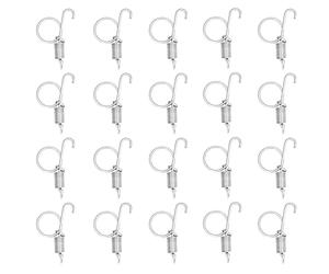Rabbit Cage SP Metal Finger SP Latch Hook High Elasticity Cage Door SP Hook for Repairing Pet Cages Rabbits Chickens Bird Cages Galvanised Metal 20 Pieces (Small Spring Cage Door Hook)