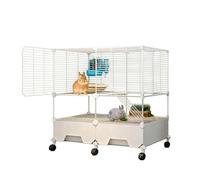 Rabbit cage Spacious Outdoor Pet Rabbit Cage - Create a Dream Home Villa with an Inviting Nest for Your Furry Friends