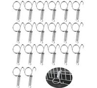 Rabbit Cages Spring Door Latch,20 PCS Spring Hooks for Rabbit Cage Multifunctional Spring Cage Latch Cage Door Spring Hook for Fixing Rabbit, Dog, Cat, Parrot, Guinea Pig, Bunny, Pet Cage Door