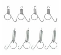 Rabbit Cages Spring Door Latch, 8Pcs Steel Spring Hooks Multifunctional Door Latch for Birdcages, Pet Cages Fixing Rabbit, Dog, Cat, Parrot, Guinea Pig, Bunny (5cm/1.97in)