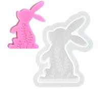 Rabbit Candle Mold - Soft Release Sculpting Pattern, Cute Spring Festival Ornament Maker, Multiuse Bunny Shape Casting Kit, Heat Artwork Former | Hobby for Wax Soap Gypsum Polymer Craft Display